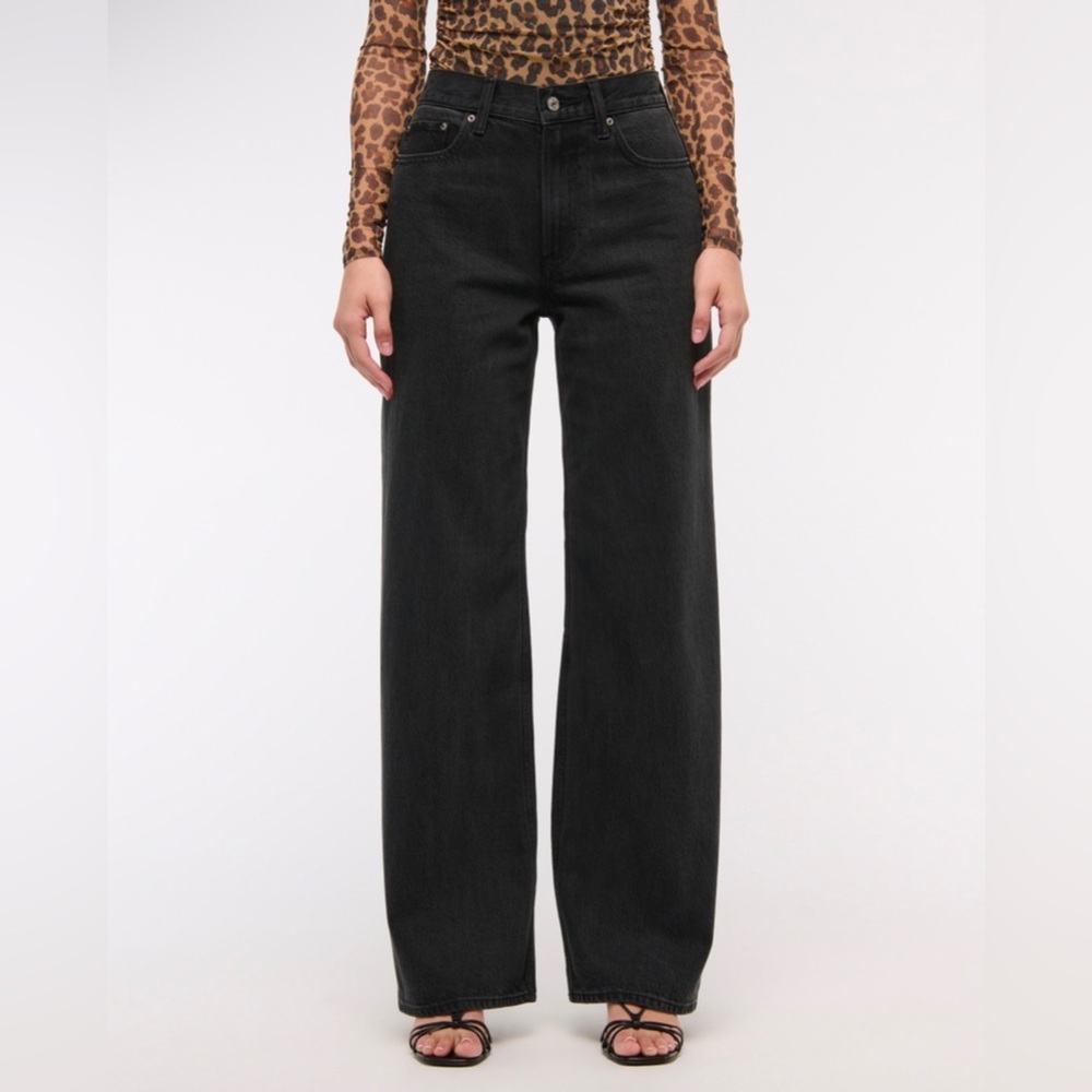 Abercrombie high rise wide leg curvy